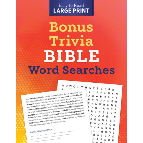 Bonus Trivia Bible Word Searches Large Print - Paperback