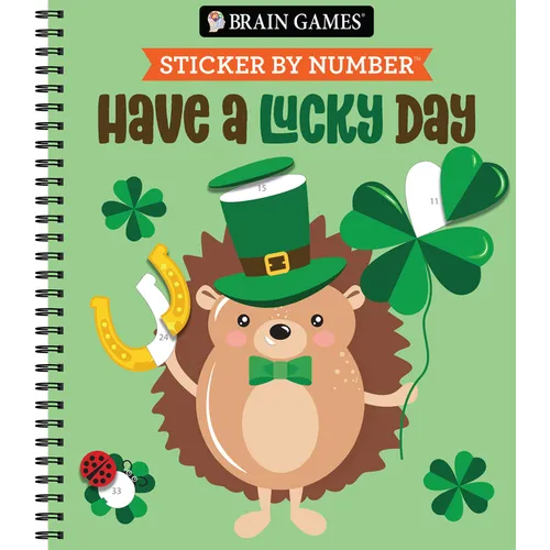 Brain Games - Sticker by Number: Have a Lucky Day - Spiral