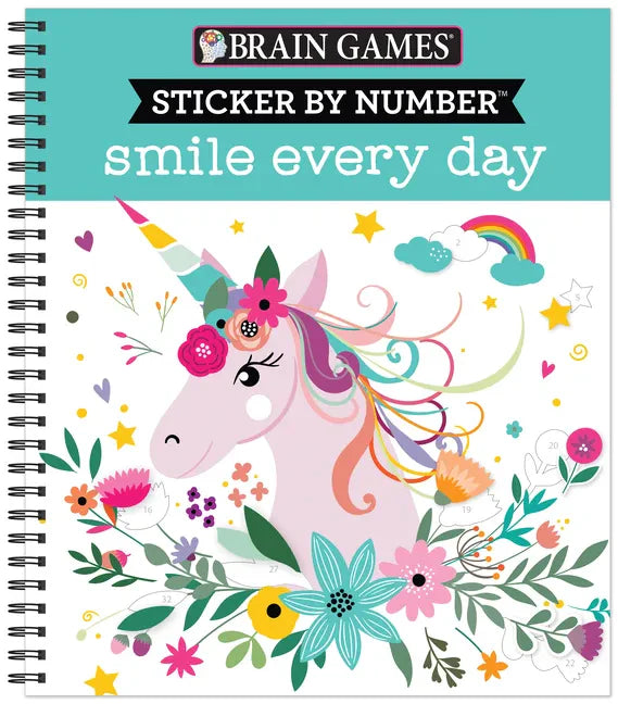 Brain Games - Sticker by Number: Smile Every Day - Spiral