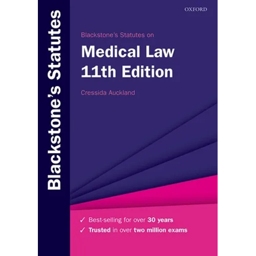 Blackstone's Statutes on Medical Law - Paperback