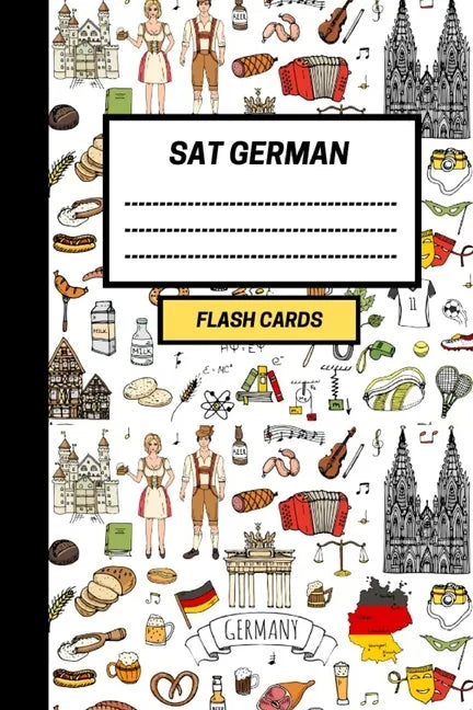 SAT German: Create your own SAT German vocabulary Flash cards. Includes Spaced Repetition and Lapse Tracker (480 cards) - Paperback