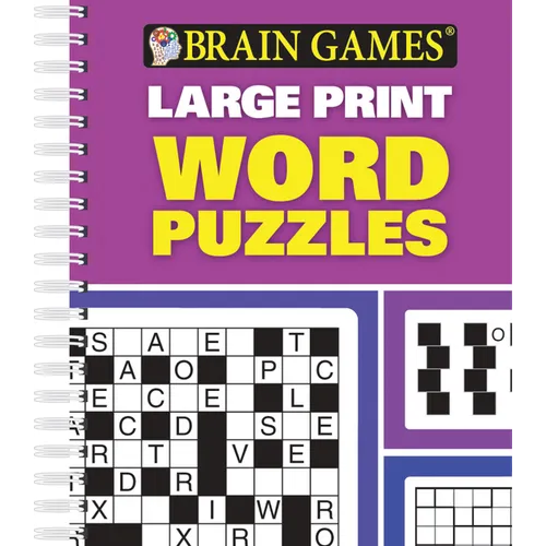 Brain Games - Large Print - Word Puzzles - Spiral