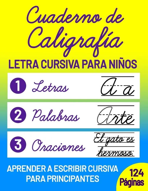 Cuaderno de Caligrafía para Niños: Escribir Letra Cursiva en Español - Paperback