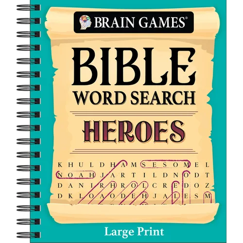 Brain Games - Bible Word Search: Heroes - Large Print - Spiral