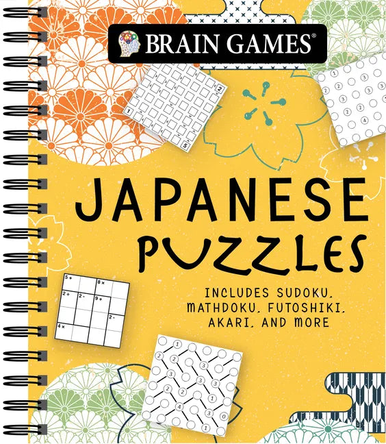 Brain Games - Japanese Puzzles: Includes Sudoku, Mathdoku, Futoshiki, Akari, and More! - Spiral