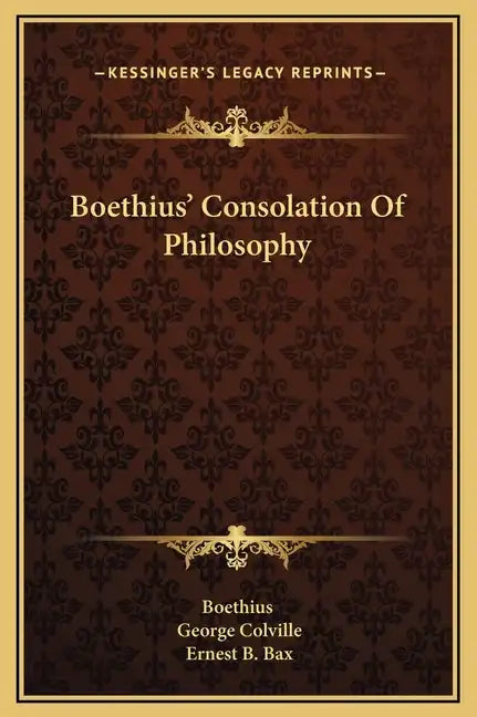 Boethius' Consolation of Philosophy - Hardcover
