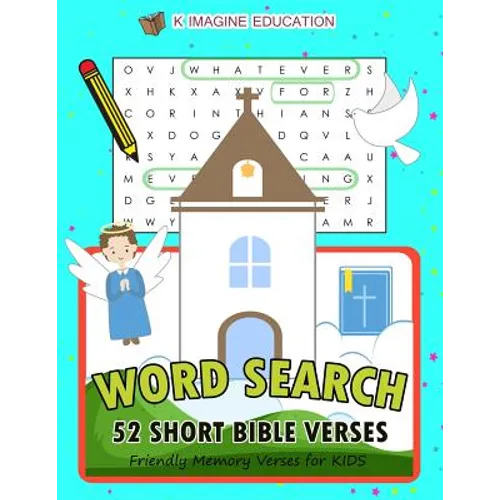 Word Search 52 Short Bible Verses: Friendly Memory Verses for Kids - Paperback