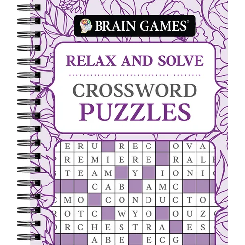 Brain Games - Relax and Solve: Crossword Puzzles (Pattern Cover) - Spiral