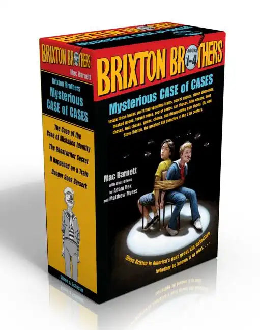 Brixton Brothers Mysterious Case of Cases Collected Set: The Case of the Case of Mistaken Identity; The Ghostwriter Secret; It Happened on a Train; Da - Boxed Set
