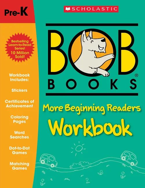 Bob Books - More Beginning Readers Workbook Phonics, Writing Practice, Stickers, Ages 4 and Up, Kindergarten, First Grade (Stage 1: Starting to Read) - Paperback