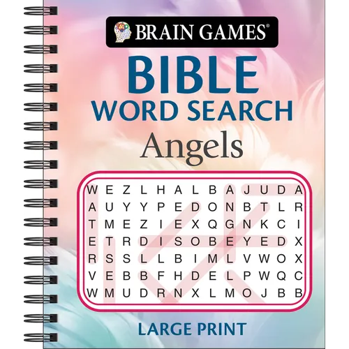 Brain Games - Bible Word Search: Angels - Large Print - Spiral