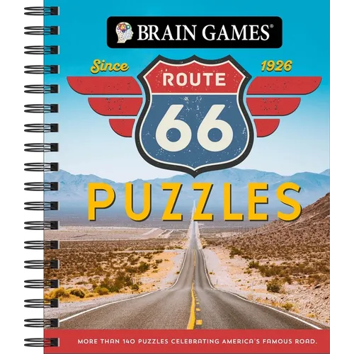 Brain Games - Route 66 Puzzles: More Than 140 Puzzles Celebrating America's Famous Road - Spiral