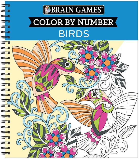 Brain Games - Color by Number: Birds - Spiral