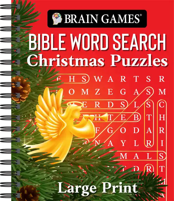 Brain Games - Bible Word Search: Christmas Puzzles - Large Print - Spiral