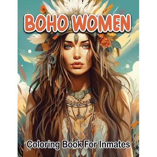 Boho woman coloring book for inmates - Paperback