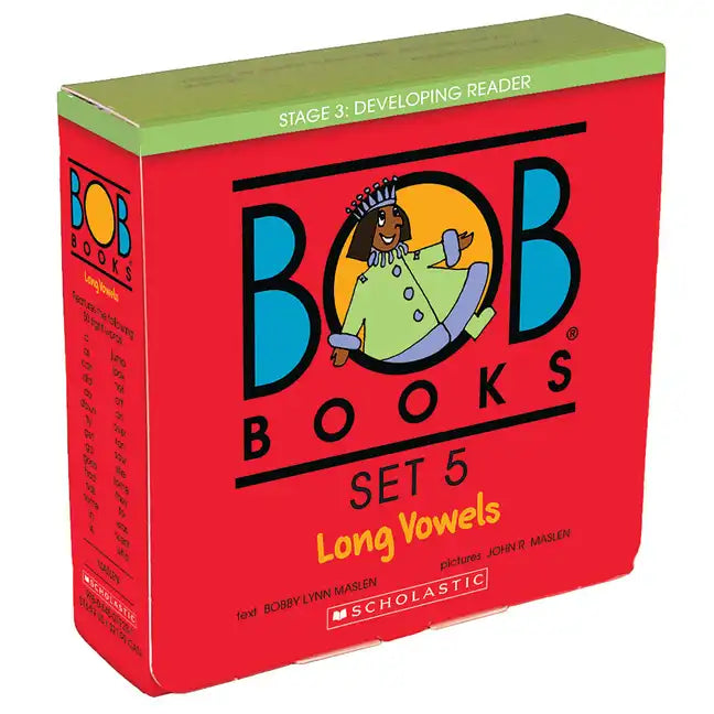 Bob Books - Long Vowels Box Set Phonics, Ages 4 and Up, Kindergarten, First Grade (Stage 3: Developing Reader) - Boxed Set