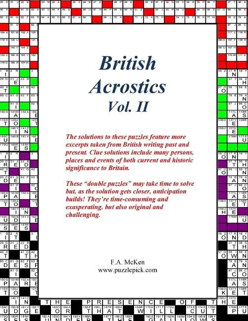 British Acrostics Vol. II - Paperback