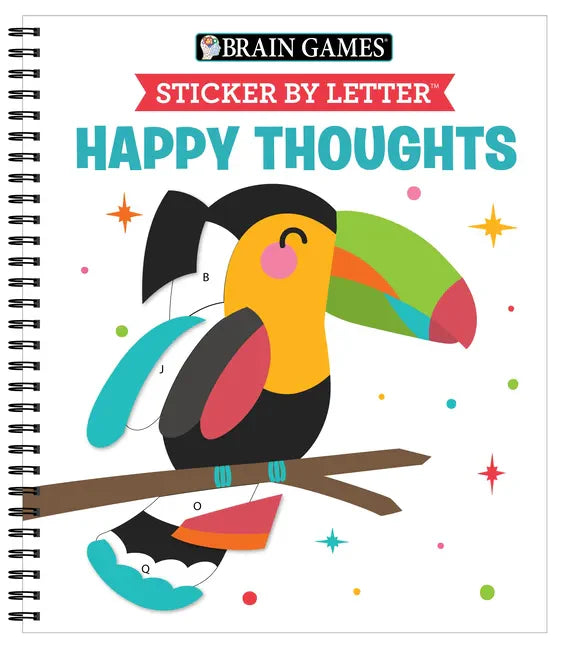 Brain Games - Sticker by Letter: Happy Thoughts - Spiral
