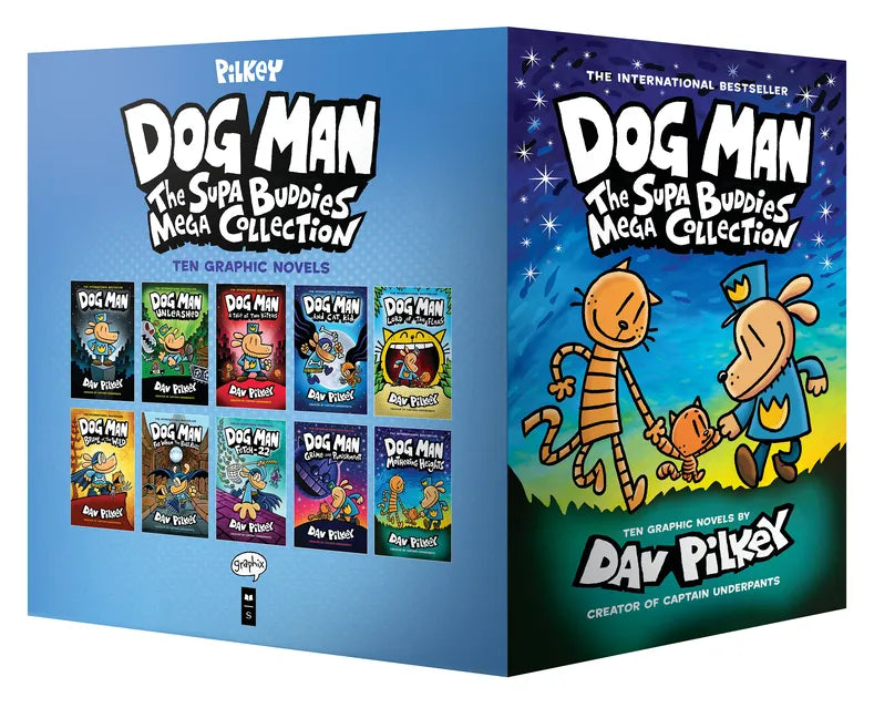 Boxed - Dog Man: The Supa Buddies Mega Collection: From the Creator of Captain Underpants (Dog Man #1-10 Box Set) - Hardcover