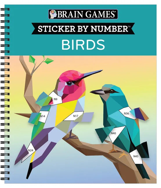 Brain Games - Sticker by Number: Birds - Spiral