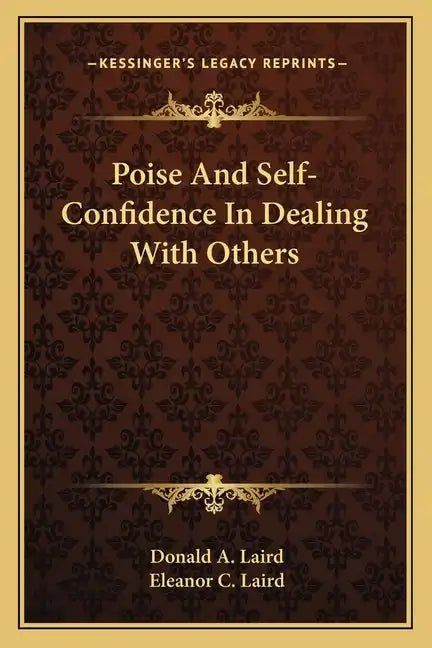 Poise and Self-Confidence in Dealing with Others - Paperback