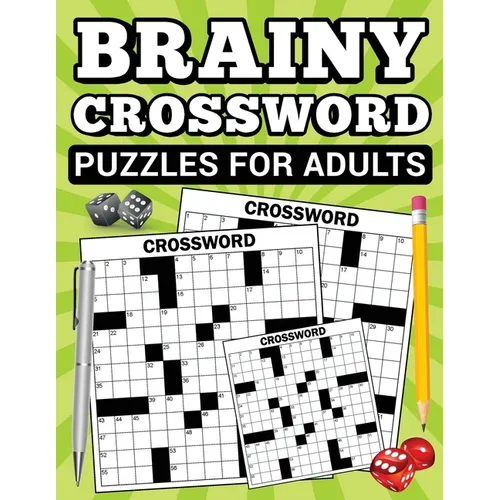 Brainy Crossword Puzzles for Adults - Paperback
