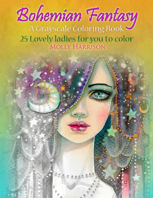 Bohemian Fantasy: A Grayscale Coloring Book - Paperback