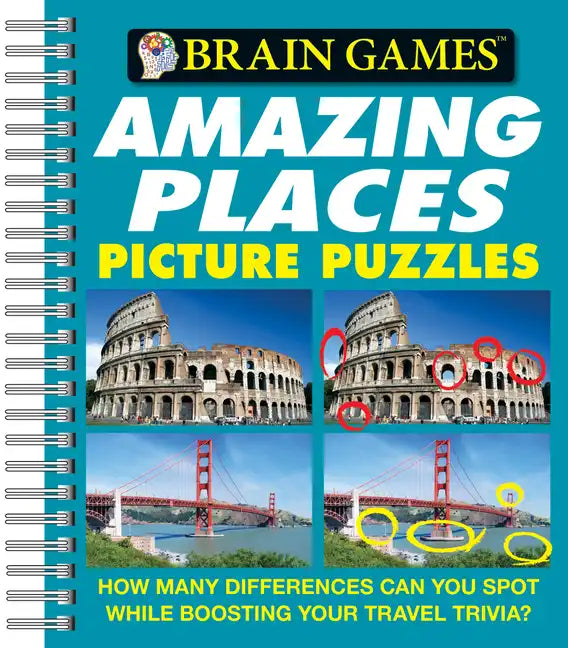 Brain Games - Picture Puzzles: Amazing Places - How Many Differences Can You Spot While Boosting Your Travel Trivia? - Spiral