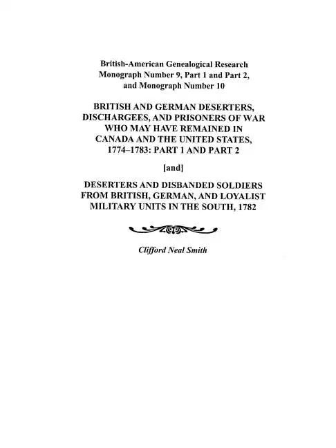 British and German Deserters - Paperback