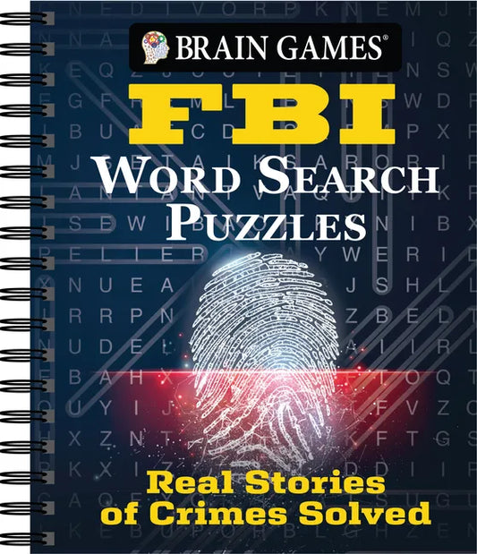 Brain Games - FBI Word Search Puzzles: Real Stories of Crimes Solved - Spiral