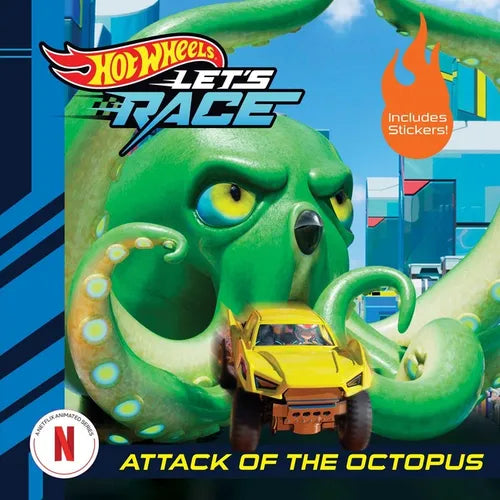 Hot Wheels Let's Race: Attack of the Giant Octopus - Paperback