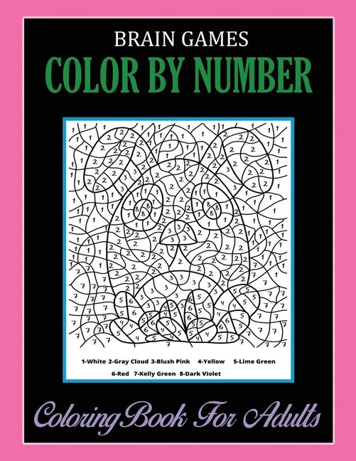 Brain Games, Color By Number: Coloring Book For Adults Relaxation and Stress Relief - Paperback