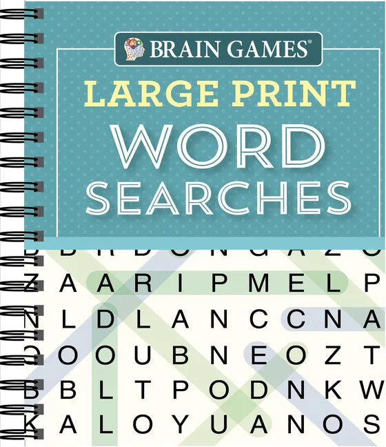 Brain Games - Large Print Word Searches (Teal) - Spiral