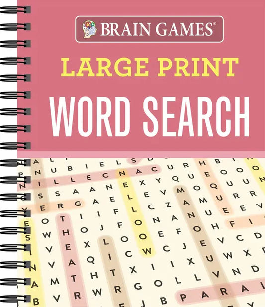Brain Games - Large Print Word Search - Spiral