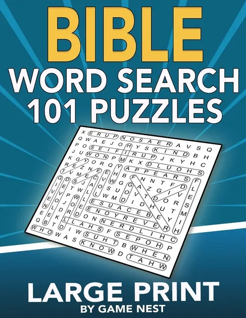 Bible Word Search 101 Puzzles Large Print: Puzzle Game With Inspirational Bible Verses for Adults and Kids - Paperback