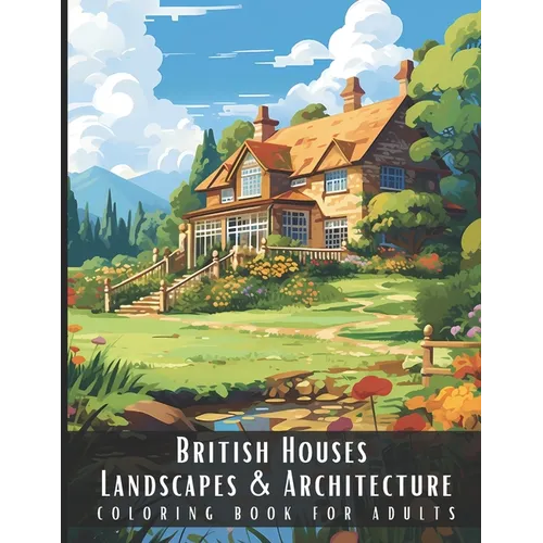British Houses Landscapes & Architecture Coloring Book for Adults: Beautiful Nature Landscapes Sceneries and Foreign Buildings Coloring Book for Adult - Paperback