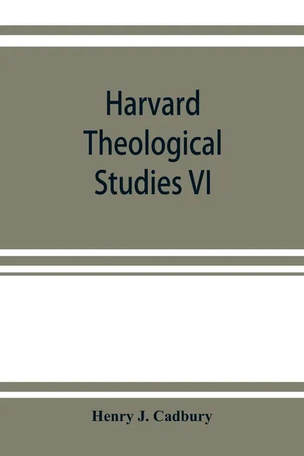 Harvard Theological Studies VI: The style and literary method of Luke - Paperback