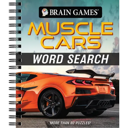 Brain Games - Muscle Cars Word Search: More Than 80 Puzzles! - Spiral