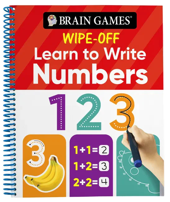 Brain Games Wipe-Off - Learn to Write: Numbers (Kids Ages 3 to 6) - Spiral