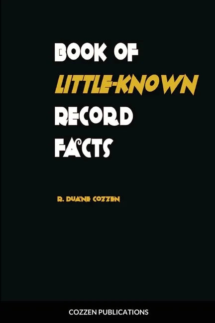 Book of Little-Know Record Facts - Paperback