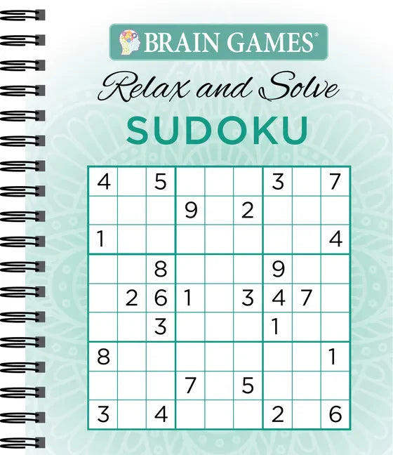 Brain Games - Relax and Solve: Sudoku (Teal) - Spiral