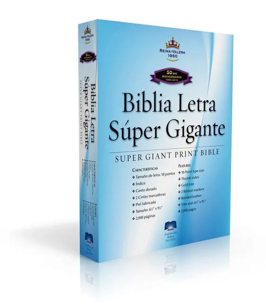 Spanish Super Giant Print Bible-Rvr 1960 - Bonded Leather