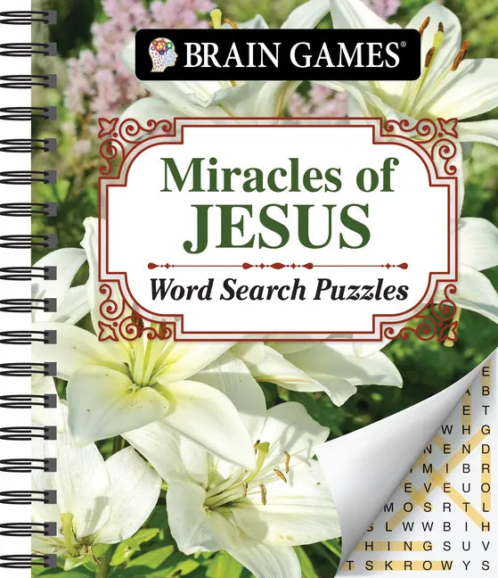 Brain Games - Miracles of Jesus Word Search Puzzles - Spiral