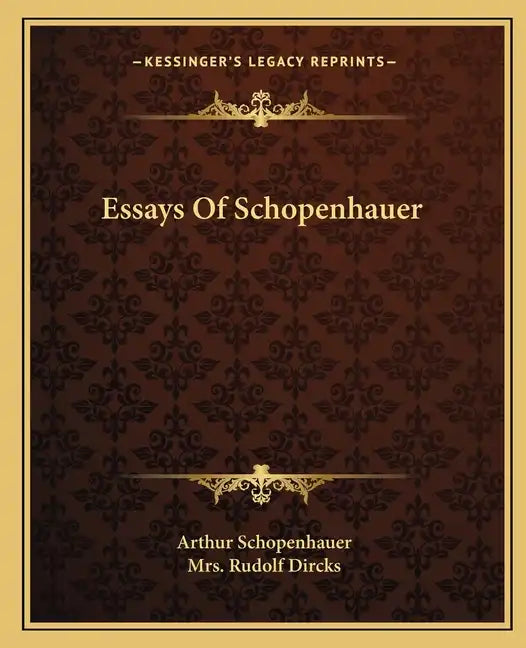 Essays of Schopenhauer - Paperback