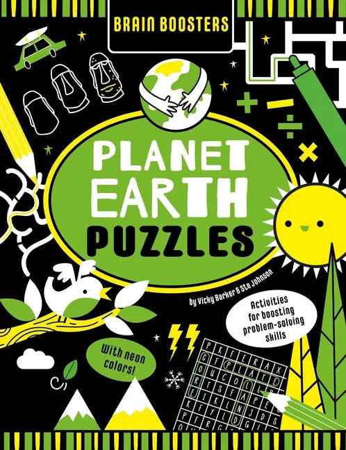 Brain Boosters Planet Earth Puzzles (with Neon Colors): Activities for Boosting Problem-Solving Skills - Paperback