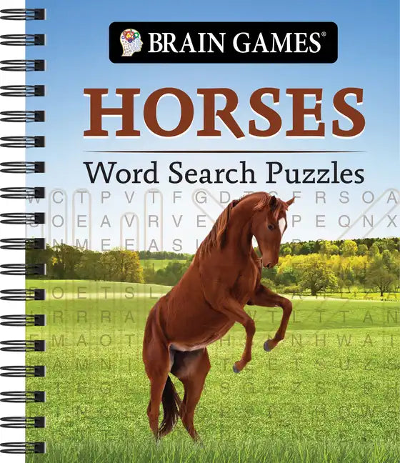 Brain Games - Horses Word Search Puzzles - Spiral