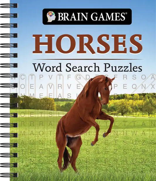 Brain Games - Horses Word Search Puzzles - Spiral