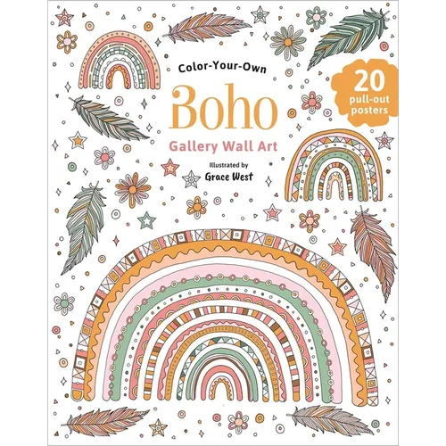 Boho: Coloring Book: Color-Your-Own Gallery Wall Art - Paperback