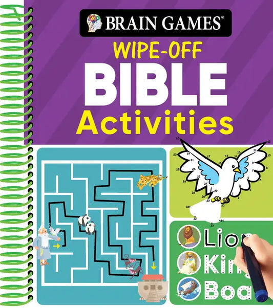 Brain Games Wipe-Off - Bible Activities (for Kids Ages 3-6) - Spiral