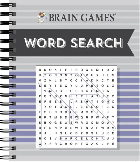 Brain Games - Word Search (Purple) - Spiral